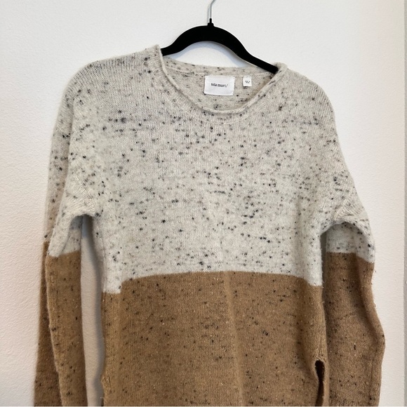 Sita Murt Wool Blend Speckled Sweater Pullover Colorblock Size 40, Medium Women - Picture 2 of 7